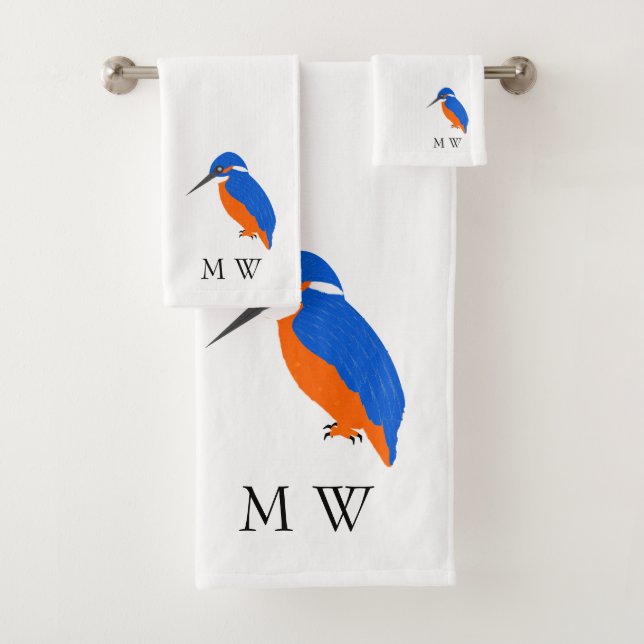 Conjunto De Toalhas Kingfisher Design Monogramado (Insitu)