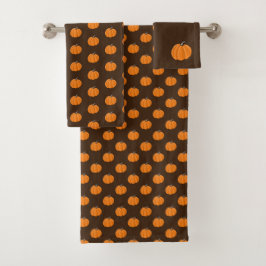 Conjunto De Toalhas KiniArt Autumn Pumpkin