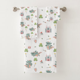 Conjunto De Toalhas Knights Fairytale Medieval Castle Nursery