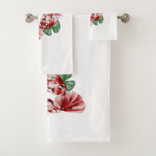 Conjunto De Toalhas Koi Fish Japonês Estilo Script Oriental Art