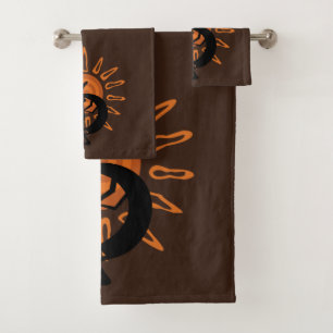 Conjunto De Toalhas Kokopelli Sun South Rustic Brown Towel Set