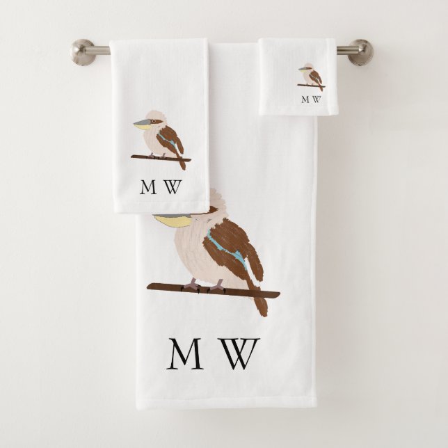 Conjunto De Toalhas Kookaburra Design Monogrammed (Insitu)