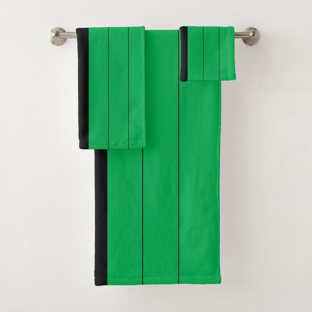 Conjunto De Toalhas Kwanzaa Red Black Green Kinara Padrão Striped (Insitu)