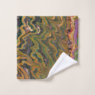 Conjunto De Toalhas La Strada 2 Urbanas de Abstrato de Geode Dourado V