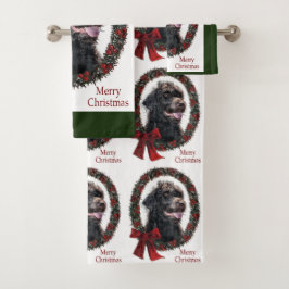 Conjunto De Toalhas Labradoodle Christmas