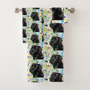 Conjunto De Toalhas Labrador retriever preto