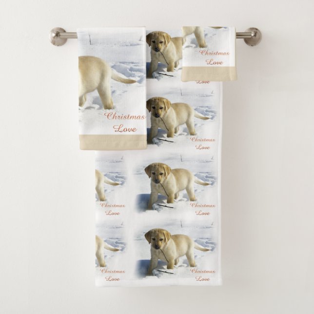 Conjunto De Toalhas Labrador Retriever Puppy Natal (Insitu)