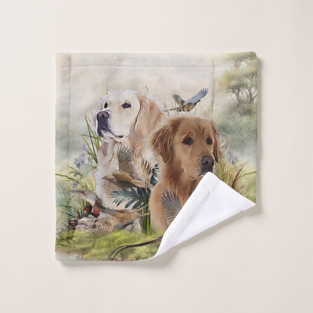 Conjunto De Toalhas Labrador Retrievers com Faisão, Arte (Pano de lavar)