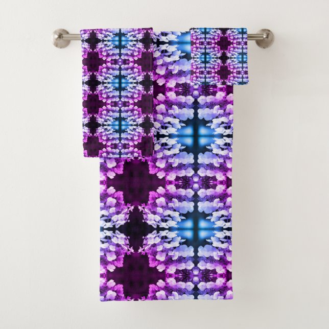 Conjunto De Toalhas Lacecap Hydrangea Color Tint (Insitu)