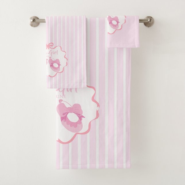 Conjunto De Toalhas Laço de Arco É uma Menina (Insitu)