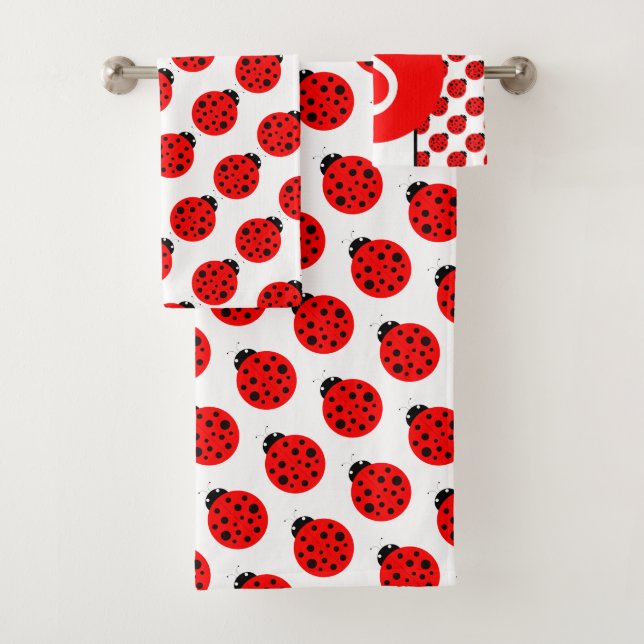 Conjunto De Toalhas Ladybug Monograma (Insitu)