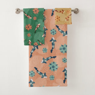 Conjunto De Toalhas lagoa Koi