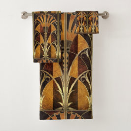 CONJUNTO DE TOALHAS LÂMPADA DE LÂMPADA DO VENTILADOR DE MADEIRA ART DE