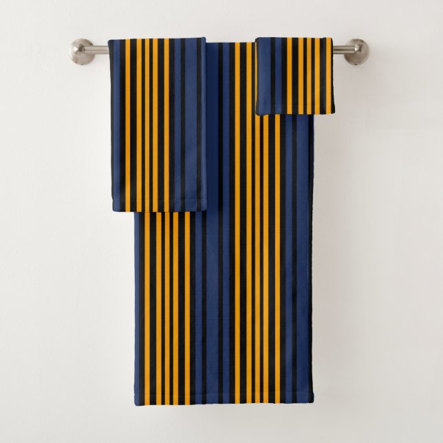 Conjunto De Toalhas Laranja Azul Laranja Profundo Amarelo (Insitu)