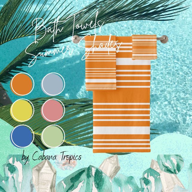 Conjunto de Toalhas Laranja e Banho Branco (Criador carregado)