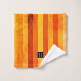 Conjunto De Toalhas Laranja Vermelho Laranja Quente Monograma