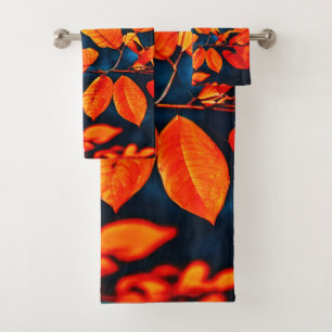 Conjunto De Toalhas Laranja Vibrante Deixa Arte