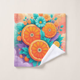 Conjunto De Toalhas Laranjas coloridas