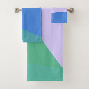 Conjunto De Toalhas Lavanda Abstrato de Coletor de Cores de Reproduç