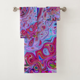 Conjunto De Toalhas Lavanda do Abstrato do entalhe retrógrado e espira