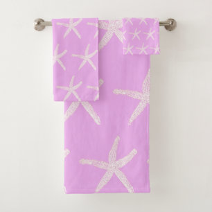 Conjunto De Toalhas Lavanda Púrpura Náutica Pink Padrão