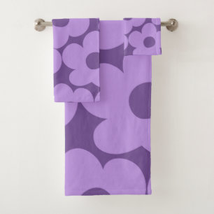 Conjunto De Toalhas Lavanda Roxa - Visitas Retro #1 #decor #art