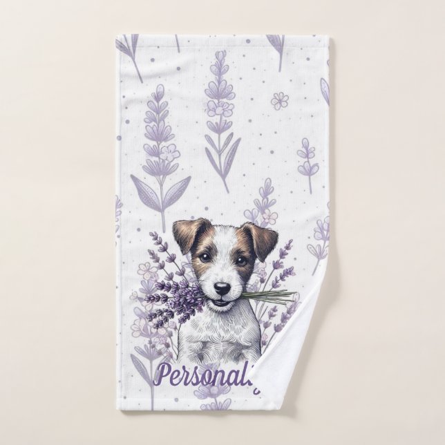 Conjunto De Toalhas Lavanda Terrier Love (Toalha de mão)