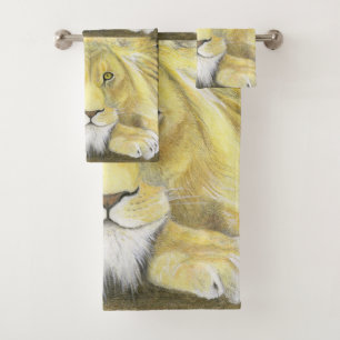 Conjunto De Toalhas Leão Africano
