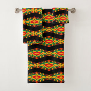 Conjunto De Toalhas Legal padrão Kente Colorido