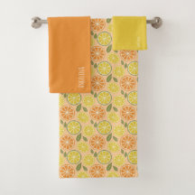 Lemon yellow orange Pattern white name