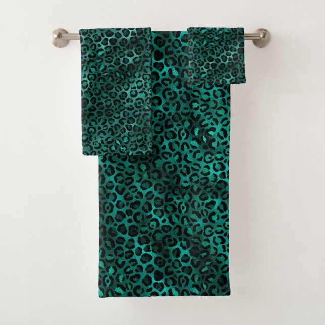 Conjunto De Toalhas Leopardo Dourado e Teto Série Design 5 (Insitu)