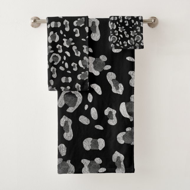 Conjunto De Toalhas Lepard Animal Print Glam #8 #pattern #decor #art  (Insitu)