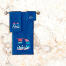 Letra geométrica D coral cor-de-rosa monograma azu