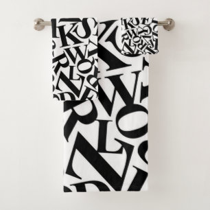Conjunto De Toalhas Letras alfabéticas