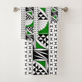 Conjunto De Toalhas Levantamento nativo sudoeste em verde