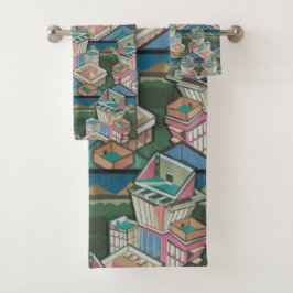 Conjunto De Toalhas Licorice atribui colagem 3D no suede