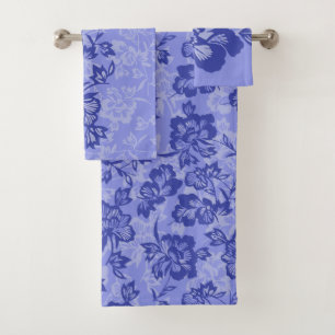 Conjunto De Toalhas Lilac floral havaiano das coordenadas do vintage