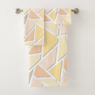 Conjunto De Toalhas Limão - teste padrão de mosaico amarelo