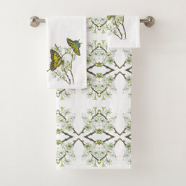 Conjunto De Toalhas Linda Aquarela Borboleta Swallowtail