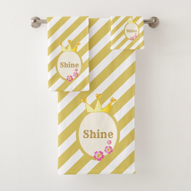 Conjunto De Toalhas Linda Coroa da Rainha (Insitu)