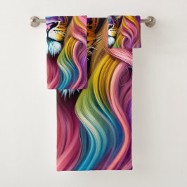 Conjunto De Toalhas Linda Leão com Principal Colorido