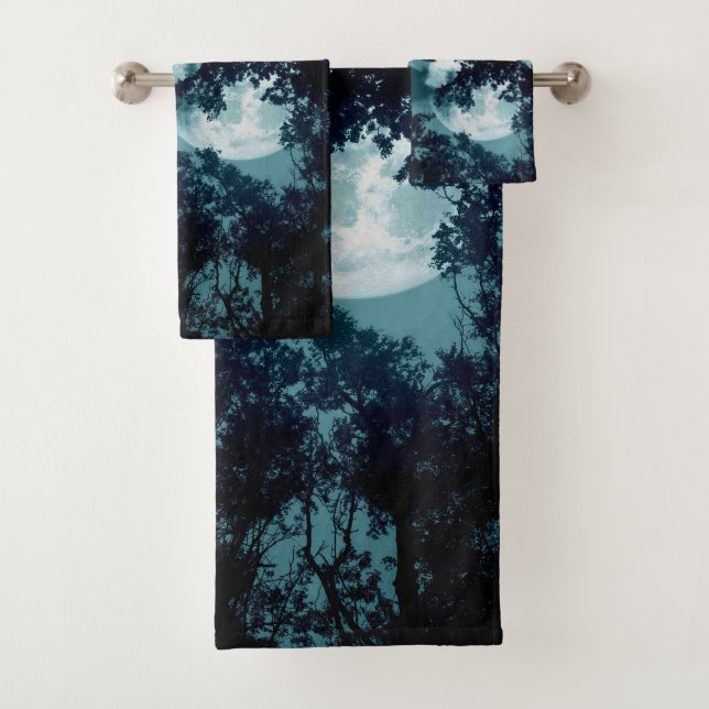 Conjunto De Toalhas Linda Lua brilha pelas árvores (Insitu)