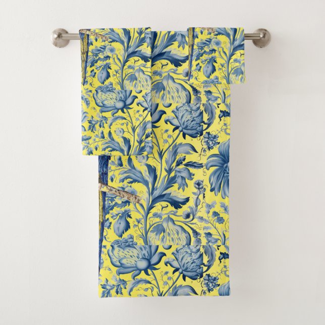 Conjunto De Toalhas Linda Macaw Ameaçada Pintada À Mão (Insitu)