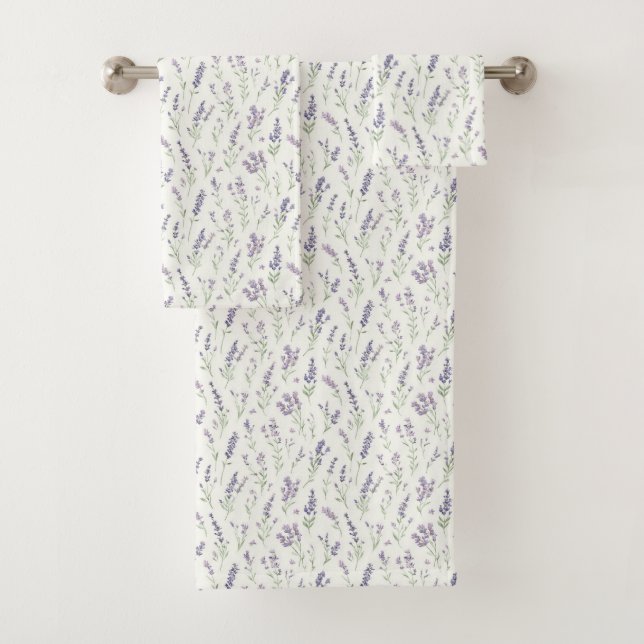 Conjunto De Toalhas Lindas Flores Brancas Lavanda Chuveiro de Noiva (Insitu)