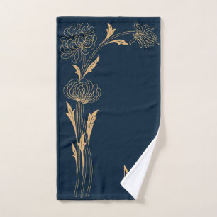 Conjunto De Toalhas Lindas flores de Deco de ouro