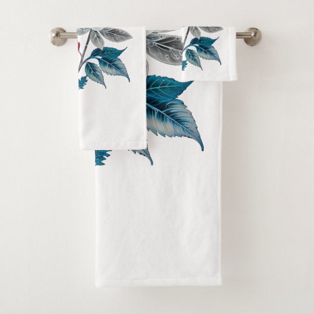 Conjunto De Toalhas lindas flores e folhas (Insitu)