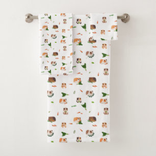 Conjunto De Toalhas Lindos Porquinhos-da-índia Engraçados Pet Crianças