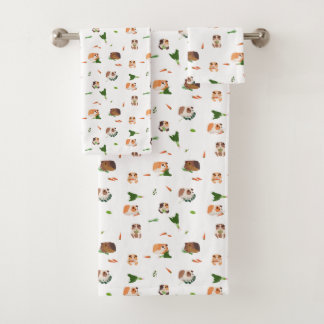 Conjunto De Toalhas Lindos Porquinhos-da-índia Engraçados Pet Crianças