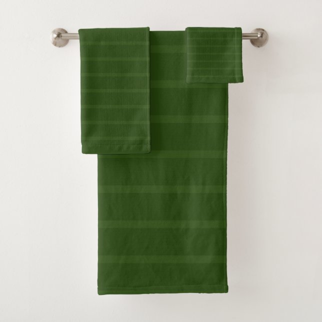 Conjunto De Toalhas Lindos Verdes Stripe (Insitu)