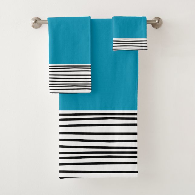 Conjunto De Toalhas Linhas abstrato (Insitu)